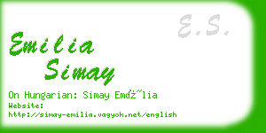 emilia simay business card